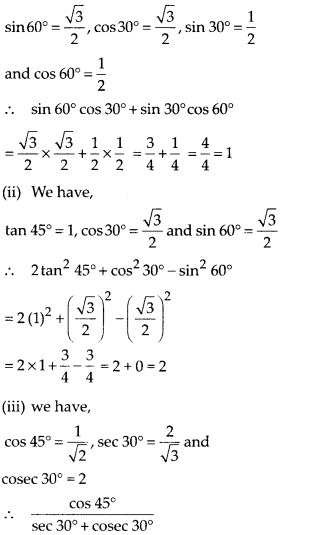 NCERT Class 10th Maths Solutions Chapter 8 Introduction to Trigonometry ...