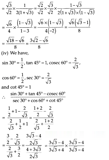 NCERT Class 10th Maths Solutions Chapter 8 Introduction to Trigonometry ...